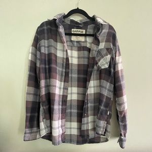 Purple Plaid Button Up